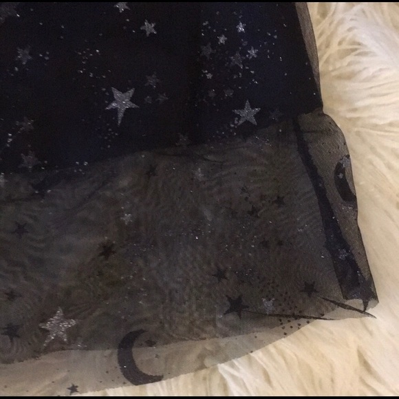 H&M Blue Sheer Tulle LS Dress W/Peter Pan Collar - Picture 5 of 7